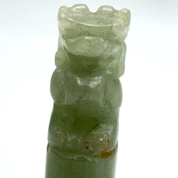 Jade Stone Seal Chop Carving of a Chinese Mythical Beast Foo Dog Vintage #5 - Picture 3 of 10